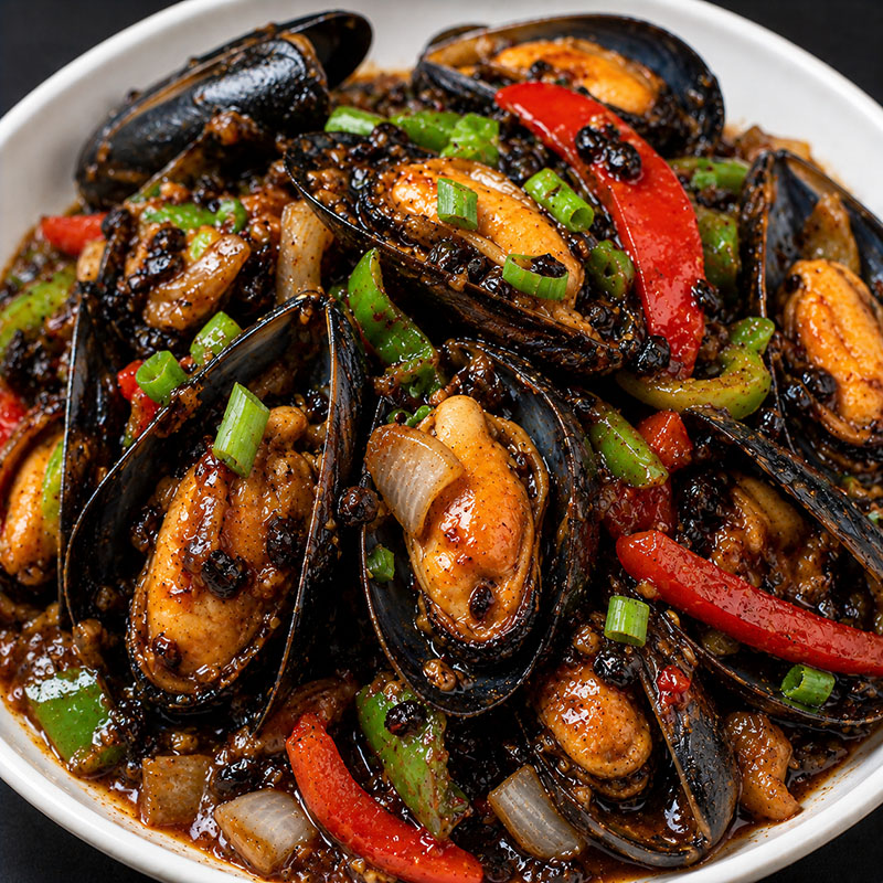 Mussels with Black Bean Sauce