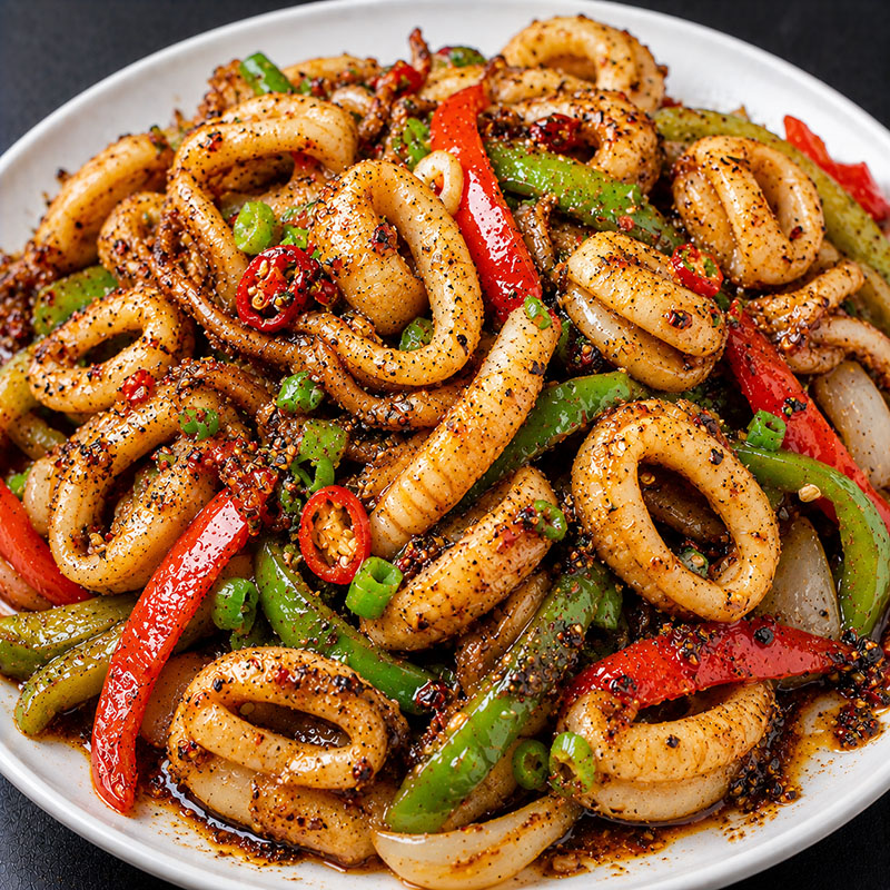 Spicy Peppered Squid