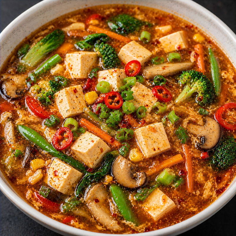 Vegetable Tofu Chili Soup