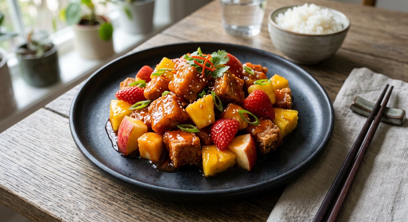 Sweet & Sour glazed pork shoulder